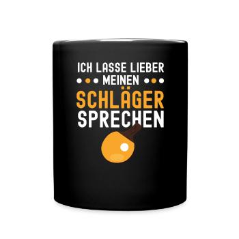 Tischtennis - Tischtennis Spieler - Tasse einfarbig - Schwarz - Vorne
