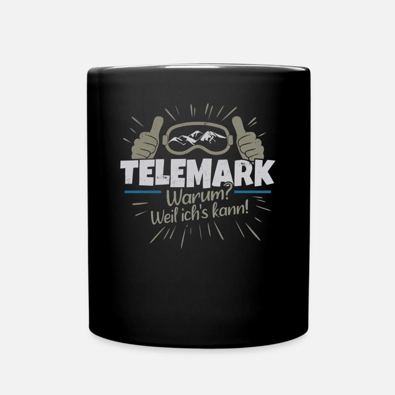 Telemark Free Heel Nordic Ski Telemarken Geschenk - Tasse einfarbig - Schwarz