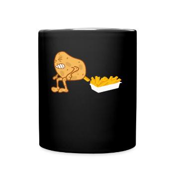 Frites Frises Pommes de terre - Mug uni - noir - Devant