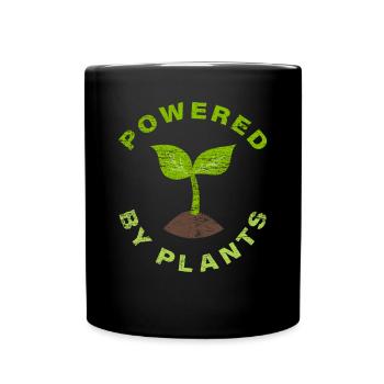 Végétaliens santé - Mug uni - noir - Devant