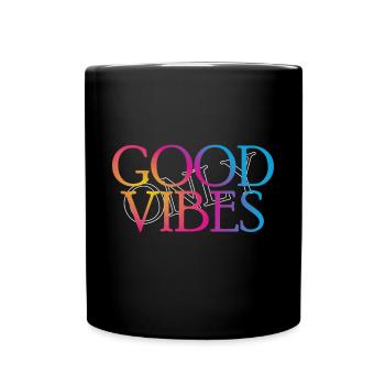 only Good Vibes - Tasse einfarbig - Schwarz - Vorne