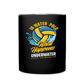 Water Polo Under Water Gift Idea - Full Colour Mug - black - Front