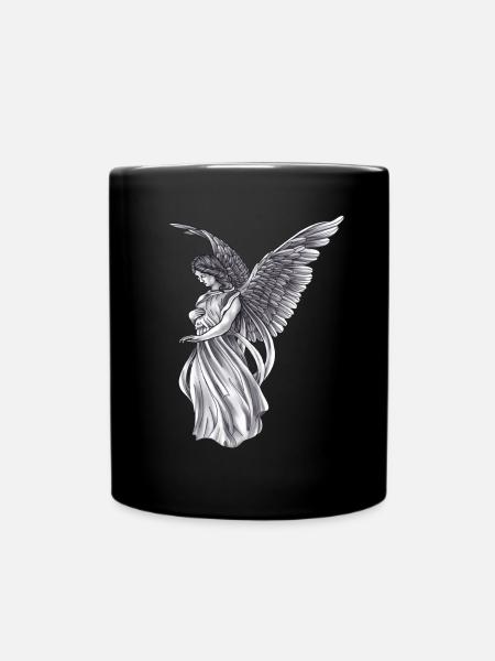 Ange mystique autel ciel ailes style - Mug uni - noir