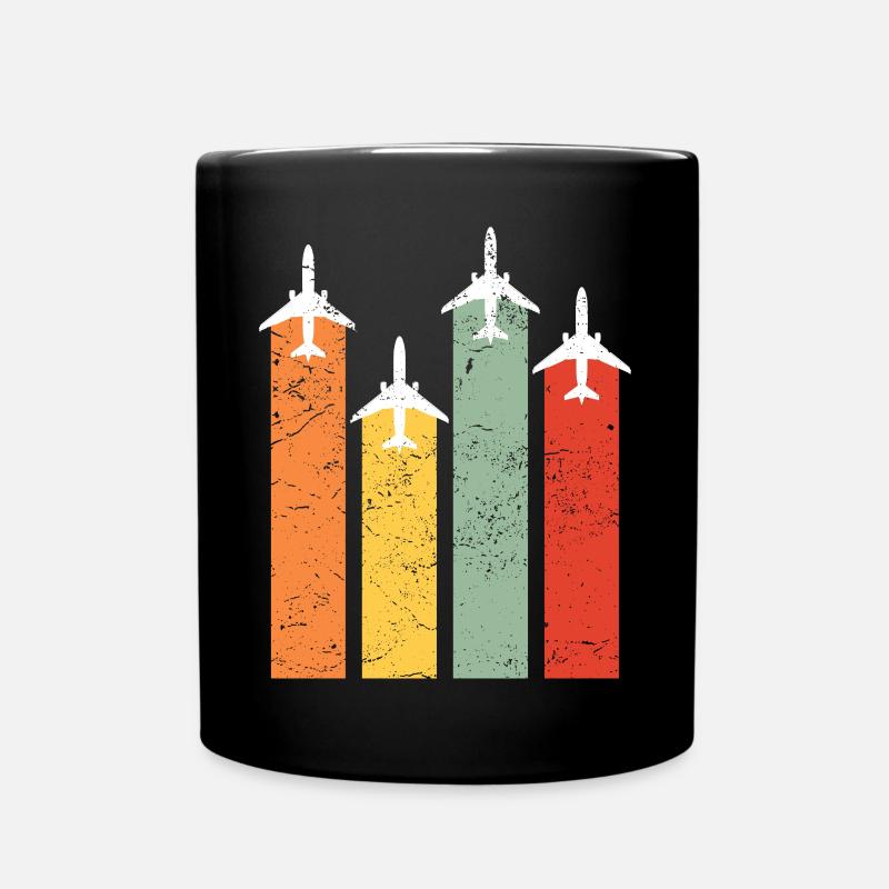 Pilot Aviation Flugzeug Flieger Geschenk Retro - Tasse einfarbig - Schwarz