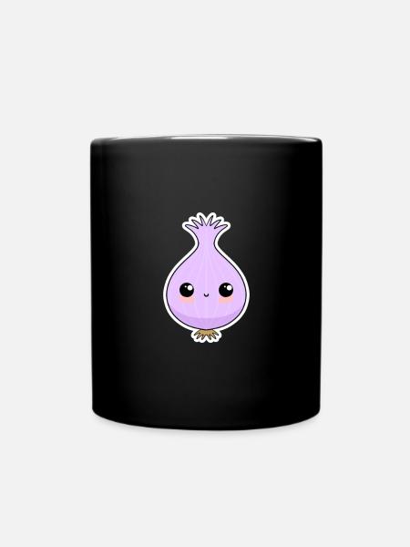 Motif mignon d’autocollants violets en forme d’oignon - Mug uni - noir