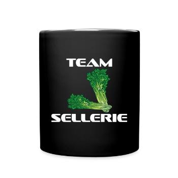 TEAM SELLERIE LUSTIGER SPRUCH GESCHENK - Tasse einfarbig - Schwarz - Vorne
