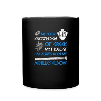 Achillesferse Griechische Mythology Griechenland - Tasse einfarbig - Schwarz - Vorne