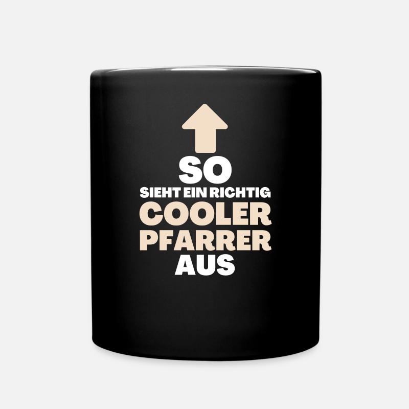 Cooler Pfarrer - Tasse einfarbig - Schwarz