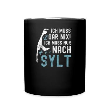 Sylt - Tasse einfarbig - Schwarz - Vorne