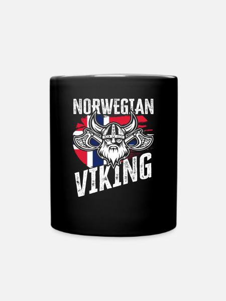 Norway vikings - Full Colour Mug - black