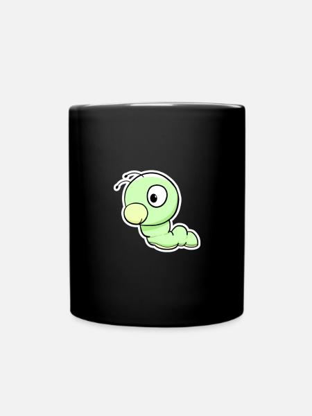 Dessin animé du Ver Vert - Mug uni - noir