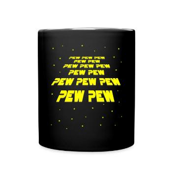 Pew Pew Pew - Sterne - Tasse einfarbig - Schwarz - Vorne
