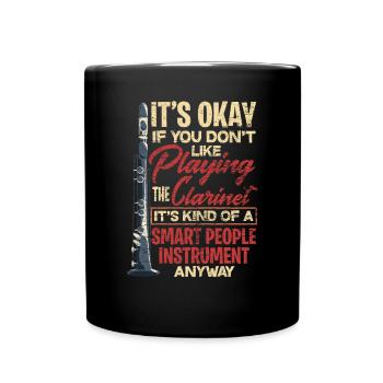 Instrument de musique clarinette - Mug uni - noir - Devant