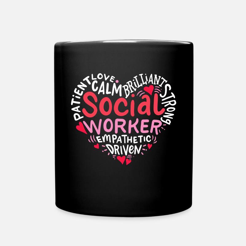 Sozialarbeiter - Tasse einfarbig - Schwarz