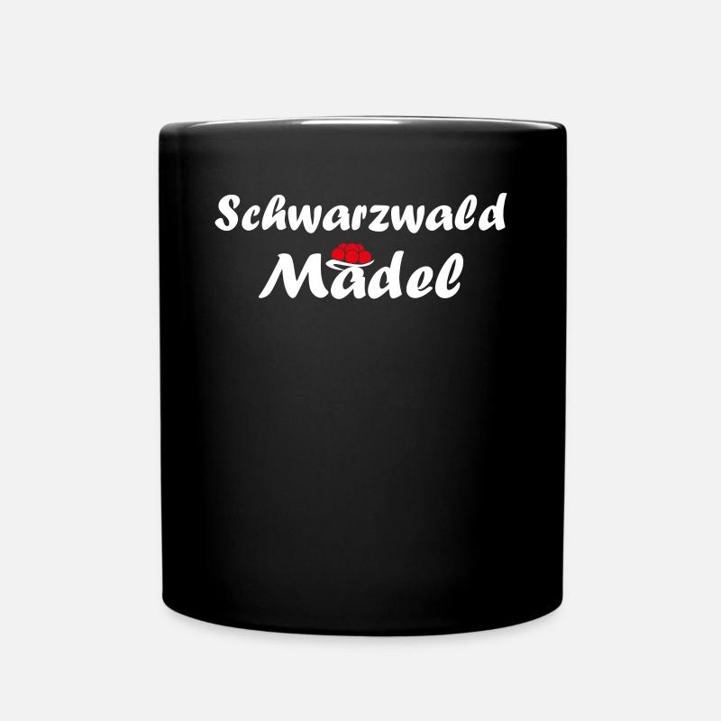 Schwarzwaldmädel Bollenhut Schwarzwald Heimat - Tasse einfarbig - Schwarz