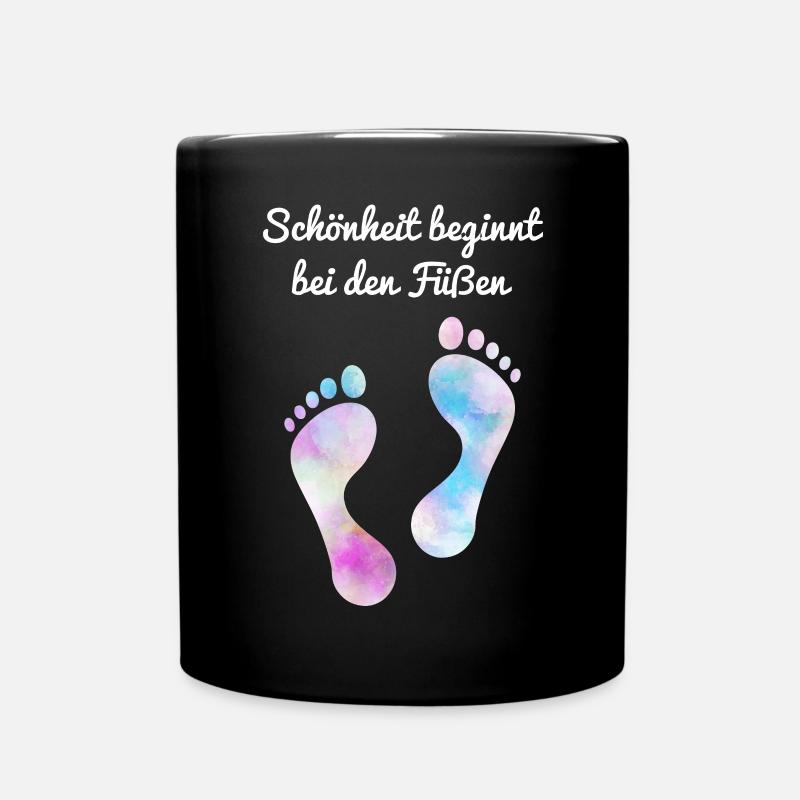 Fußpflege Pediküre Podologe Nagelstudio Geschenk - Tasse einfarbig - Schwarz