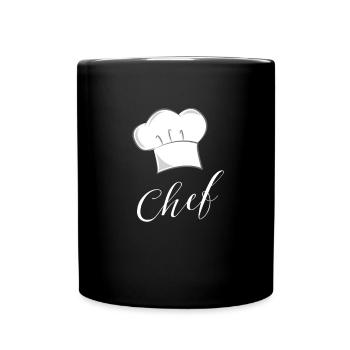 Chef Koch kochen Cuisine - Tasse einfarbig - Schwarz - Vorne