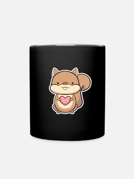 Eichhörnchen - Tasse einfarbig - Schwarz