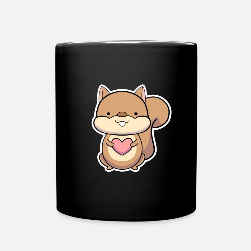 Eichhörnchen - Tasse einfarbig - Schwarz