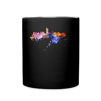 Leipzig Saxe ville foire Allemagne skyline - Mug uni - noir - Devant