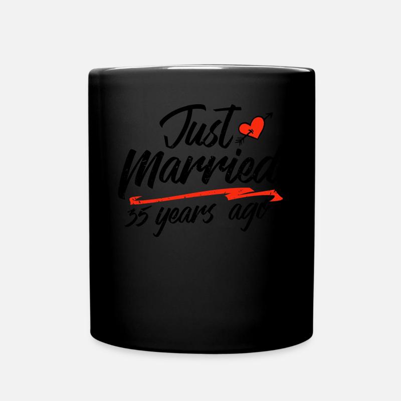 Mariage drôle il y a 35 ans - Mug uni - noir