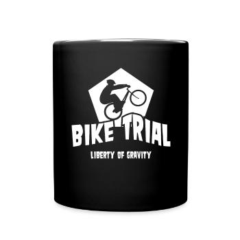 Freedom of Gravity with Bike Bike Trial - Full Colour Mug - black - Front