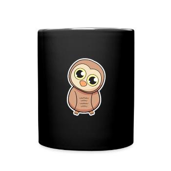 Hiboux - Mug uni - noir - Devant