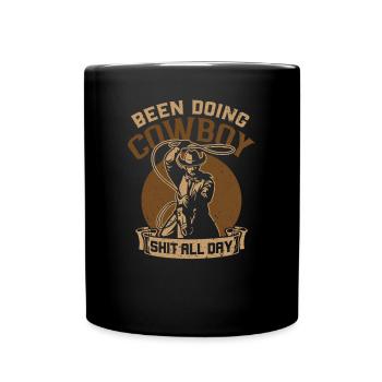 Cowboy Lasso Roping - Mug uni - noir - Devant