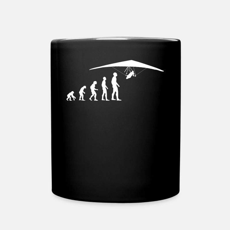 Drachenfliegen Drachenflieger Evolution Lustig - Tasse einfarbig - Schwarz