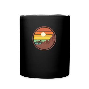 Bikepacking vintage | Vélo de cyclo-cross gravel - Mug uni - noir - Devant