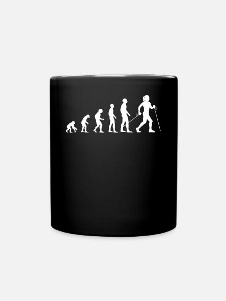 Nordic Walking Walker Evolution Geschenk Frauen - Tasse einfarbig - Schwarz