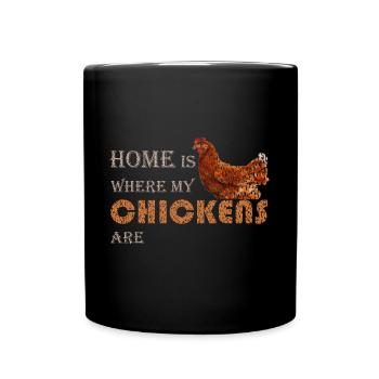 Chicken saying, chicken breeder - Full Colour Mug - black - Front