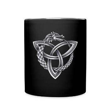 Welten Schlange Viking Wikinger Vintage Symbol - Tasse einfarbig - Schwarz - Vorne