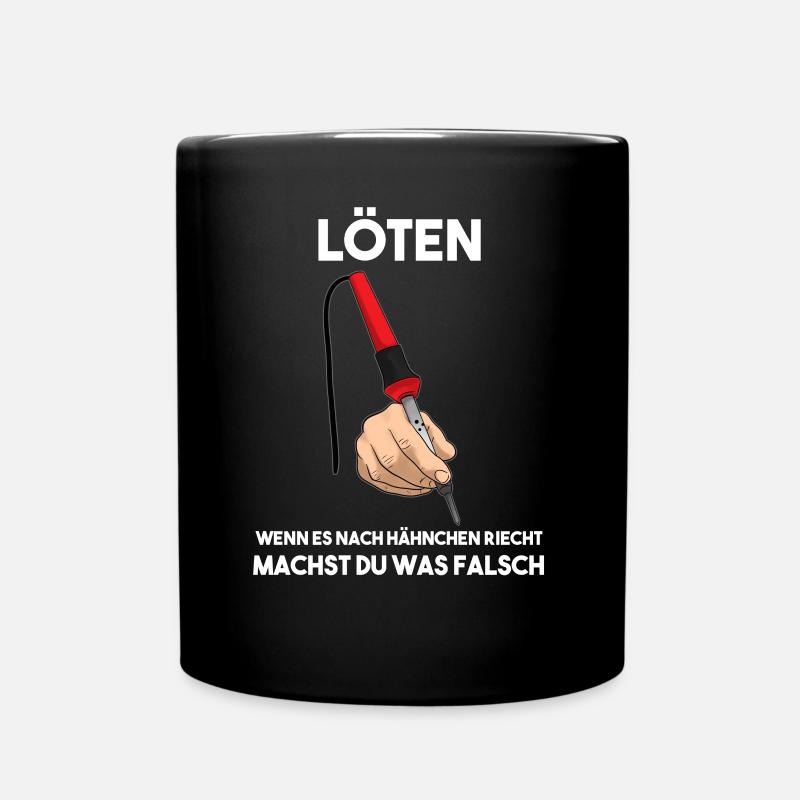 Löten - Tasse einfarbig - Schwarz