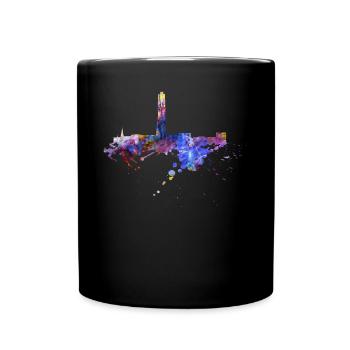 Malmo Sweden Skane Turning Torso Skyline - Full Colour Mug - black - Front