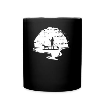 Stand UP Paddle avec chien - Mug uni - noir - Devant
