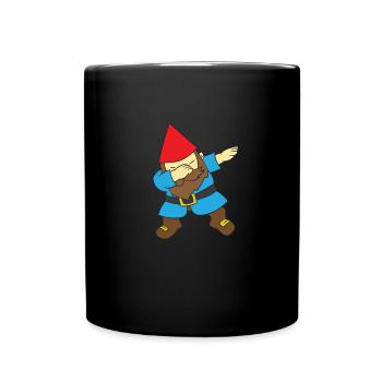 Garden Gnome - Dab, dabbing, dabbing, dancing - Full Colour Mug - black - Front