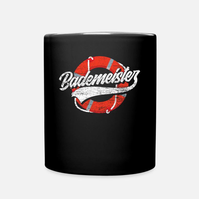 Bademeister - Tasse einfarbig - Schwarz