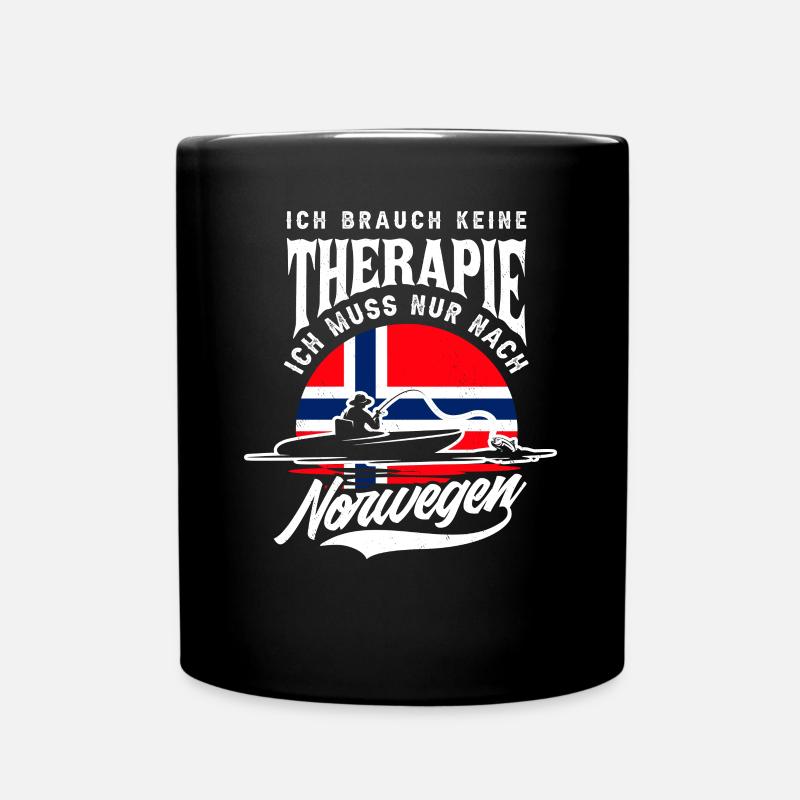 Norwegen Therapie - Tasse einfarbig - Schwarz