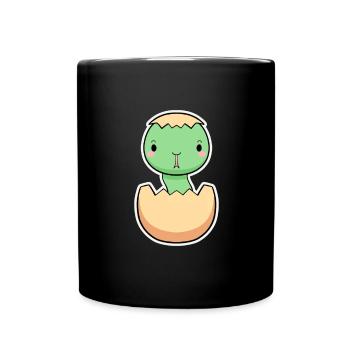 Small dinosaur made of egg - Full Colour Mug - black - Front