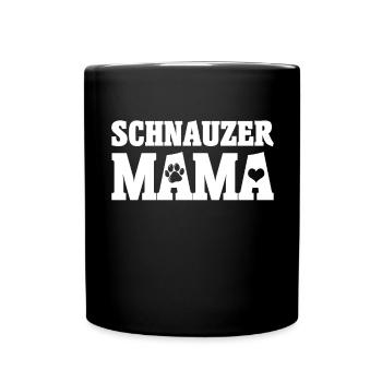 Schnauzer Mama - Tasse einfarbig - Schwarz - Vorne