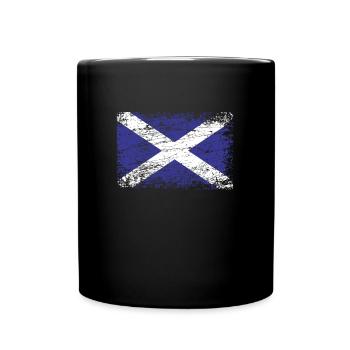 Schottland schottisch Flagge Fahne - Tasse einfarbig - Schwarz - Vorne