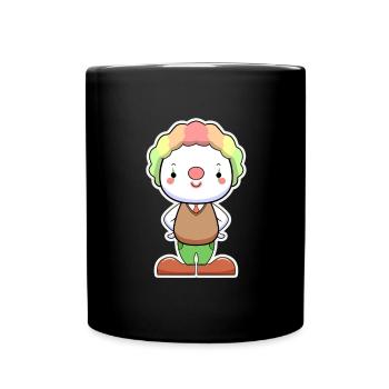 Kunterbunter Clowncharme - Tasse einfarbig - Schwarz - Vorne