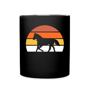 Équitation Retro Amateurs de chevaux - Mug uni - noir - Devant