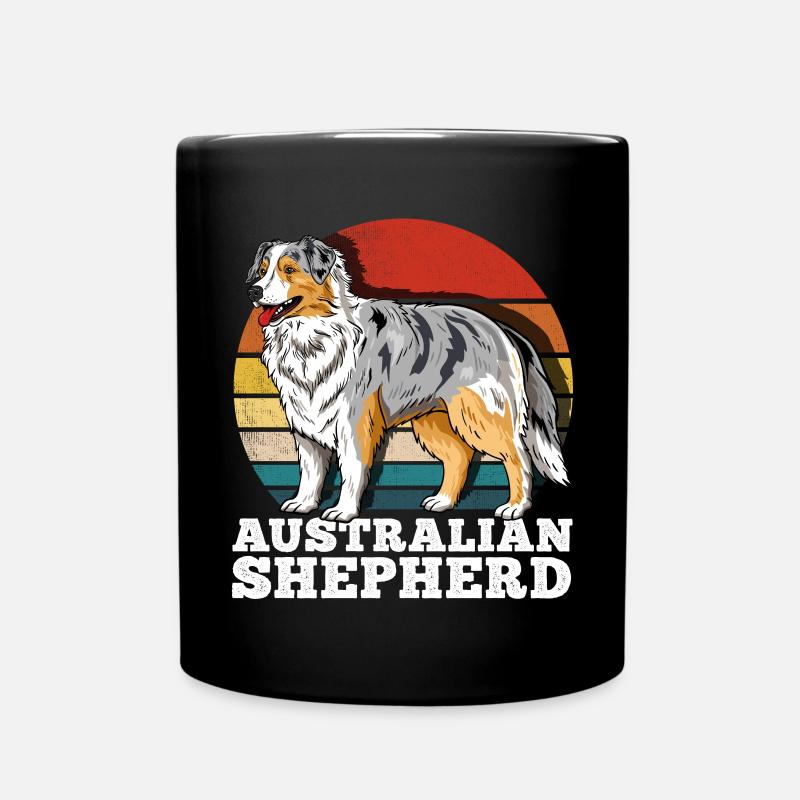 Berger Australien Aussie Rétro - Mug uni - noir