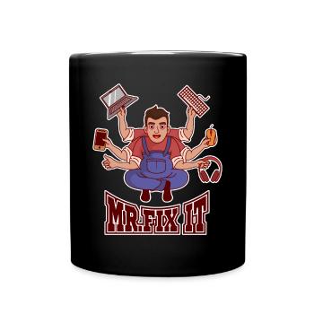 M. Fix IT Admin Exploitation IT Informaticien - Mug uni - noir - Devant