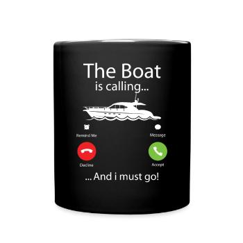 The Boat Is Calling & I Must Go T Shirt - Full Colour Mug - black - Front