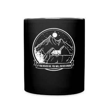 Si vous n'y allez jamais, vous n'allez jamais Camping Van - Mug uni - noir - Devant