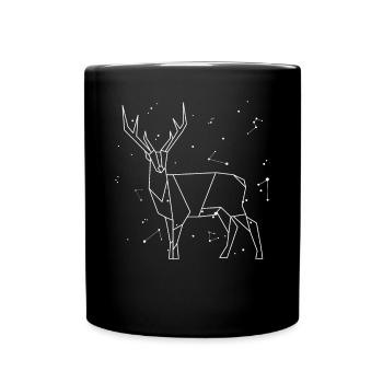 Constellation Cerf Signe Étoile Ciel Étoilé - Mug uni - noir - Devant