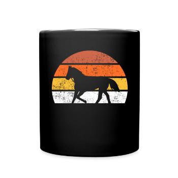 Riding Cowboy Rodeo Western Retro - Full Colour Mug - black - Front